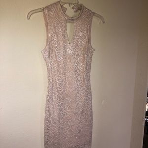 Macy’s creme colored homecoming dress
